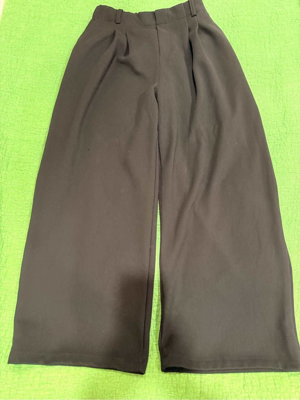 HALARA Black Waffle Fleece Pants